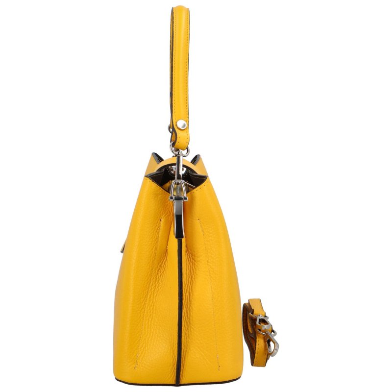 Elegantní dámská kožená kabelka Marianna, žlutá