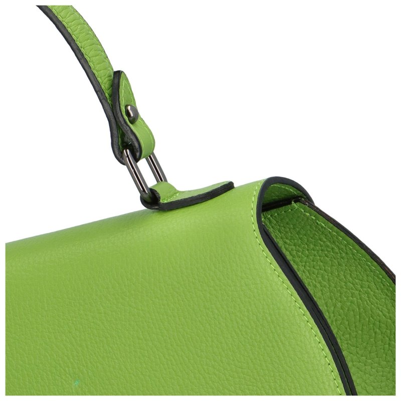 Kožená dámská kufříková kabelka do ruky Byrald, zelená