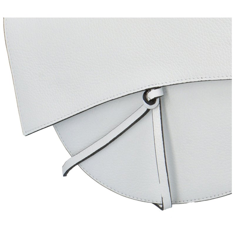 Menší dámská kožená kabelka Leather mini, bílá