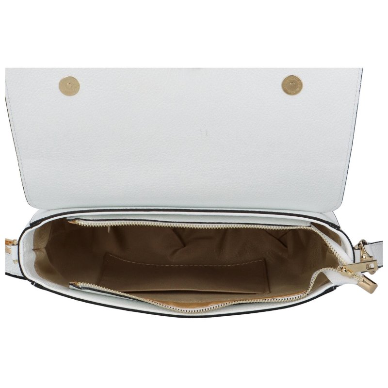 Menší dámská kožená kabelka Leather mini, bílá