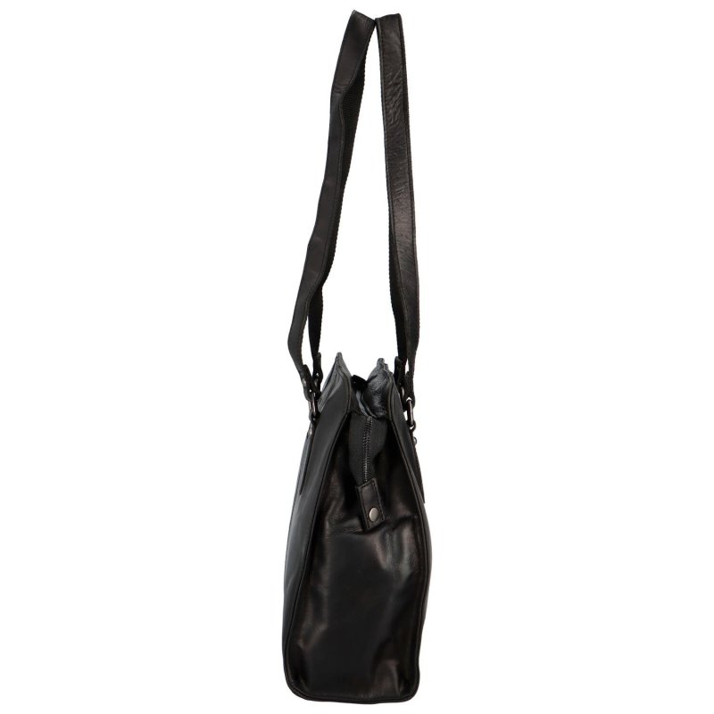 Luxusní kožená kabelka Lady, černá
