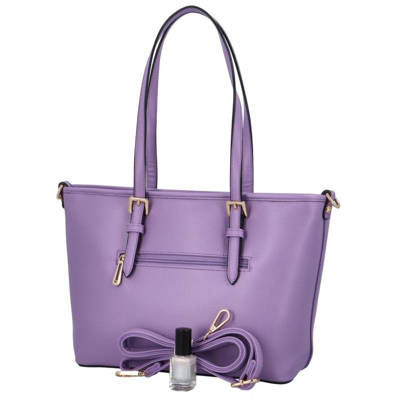 Elegantní koženková kabelka přes rameno Reamie, fialová