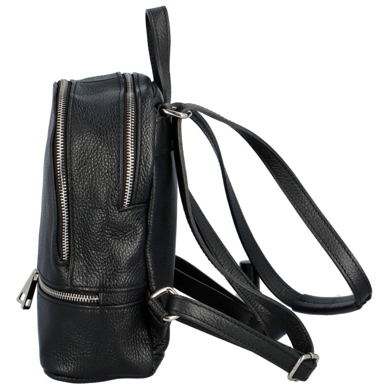 Stylová dámská kožená kabelka/batoh Durina, černá