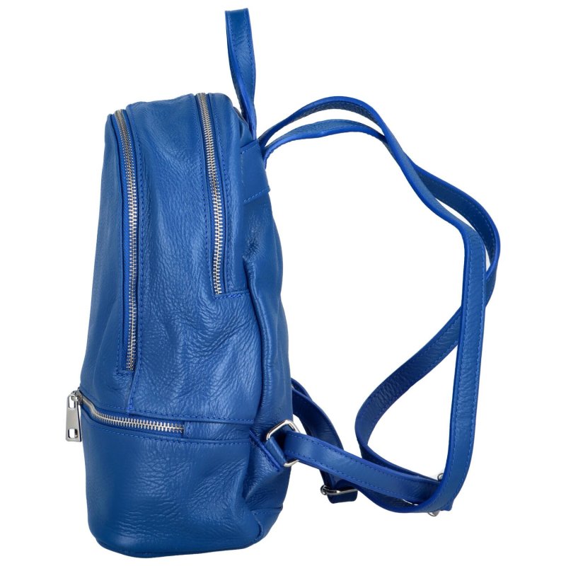 Pohodový dámský kožený batoh Elivo, modrá