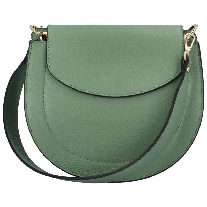 Luxusní dámská kožená kabelka April, světle zelená