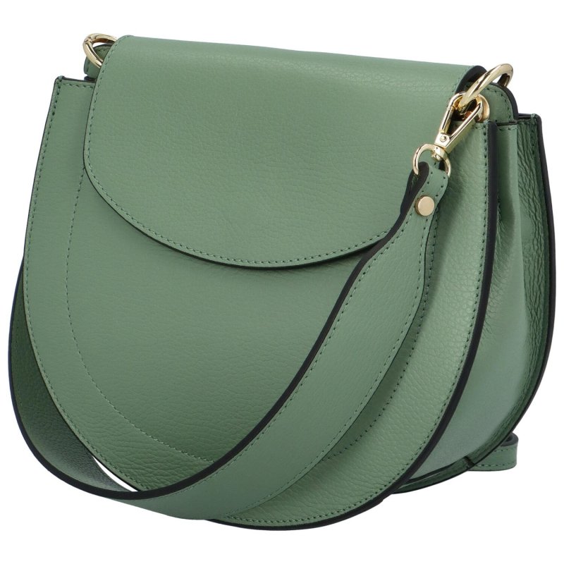 Luxusní dámská kožená kabelka April, světle zelená