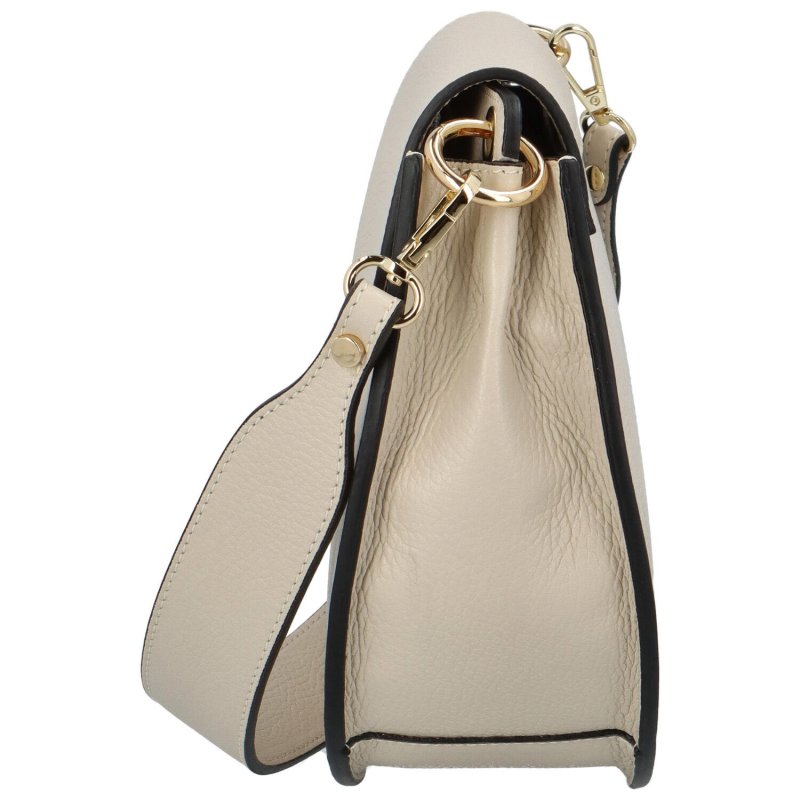 Luxusní dámská kožená kabelka April, béžová