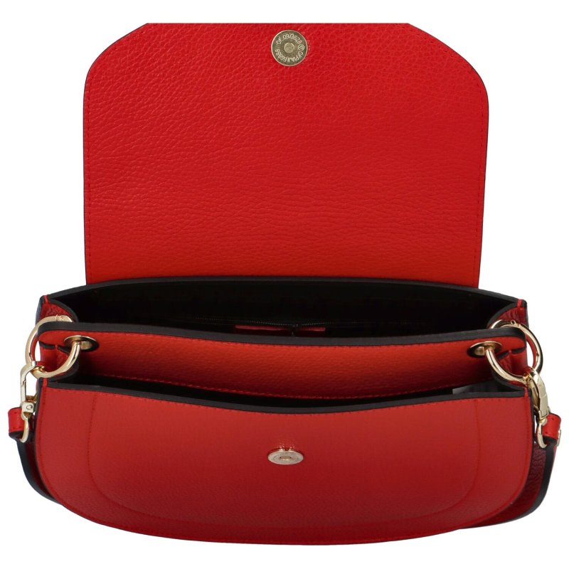 Luxusní dámská kožená kabelka April, červená