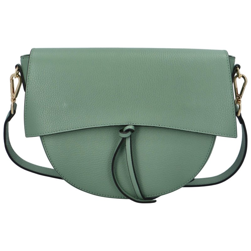 Menší dámská kožená kabelka Leather mini, světle zelená
