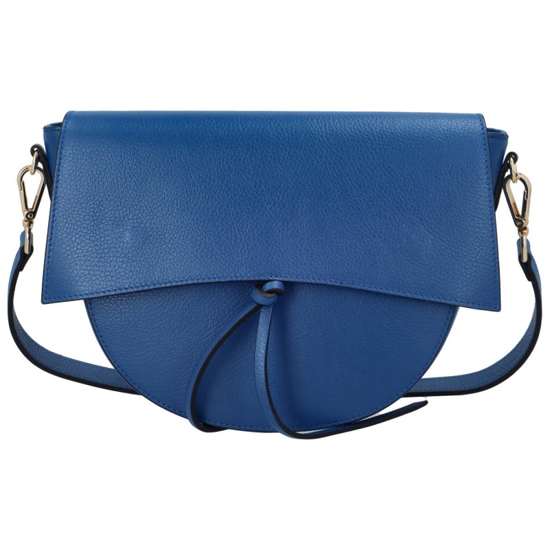 Menší dámská kožená kabelka Leather mini, královská modrá