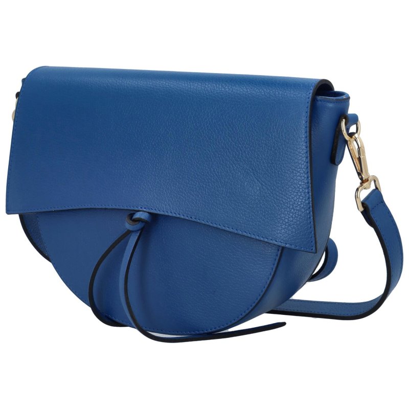 Menší dámská kožená kabelka Leather mini, královská modrá