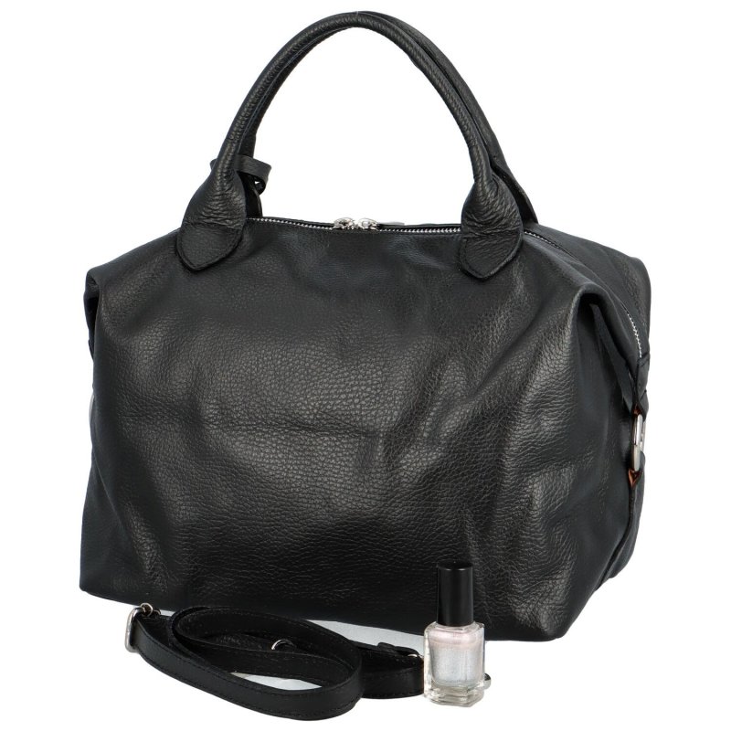 Luxusní kožená kabelka do ruky Celma, černá