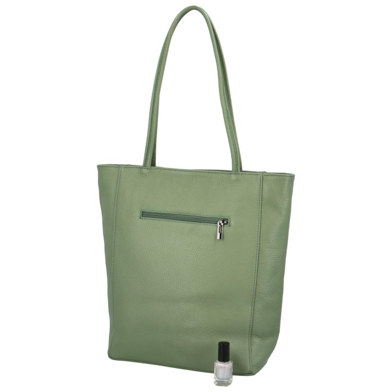 Luxusní dámská kožená kabelka Jane, zelená