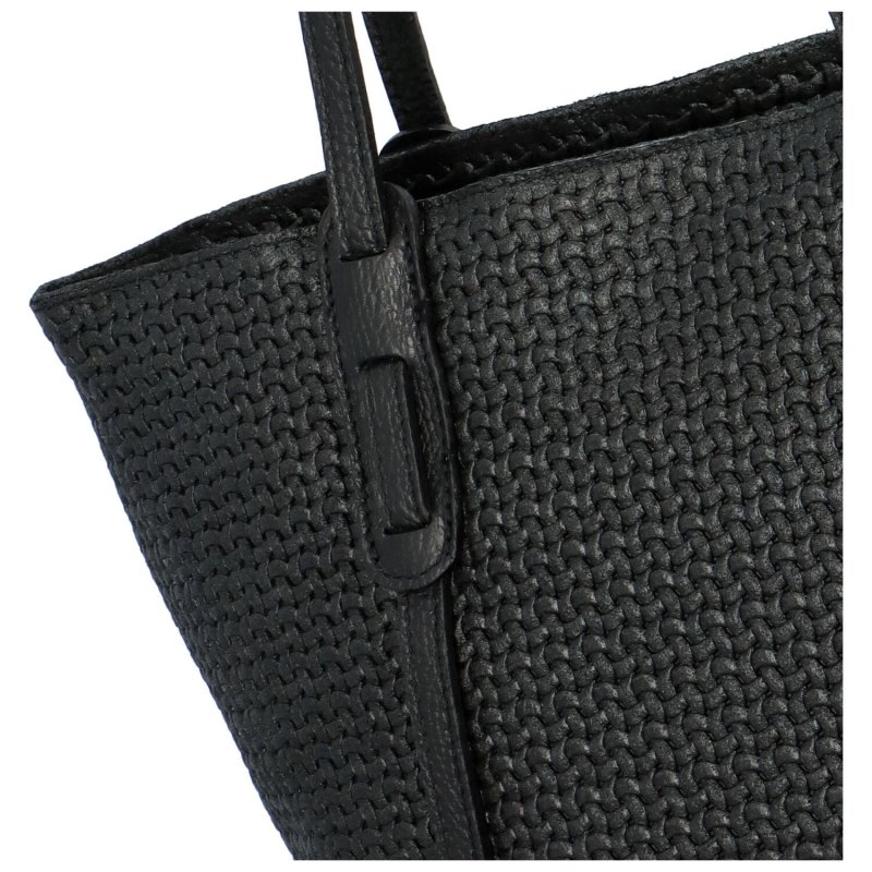 Luxusní kožená kabelka přes rameno Olívia, černá