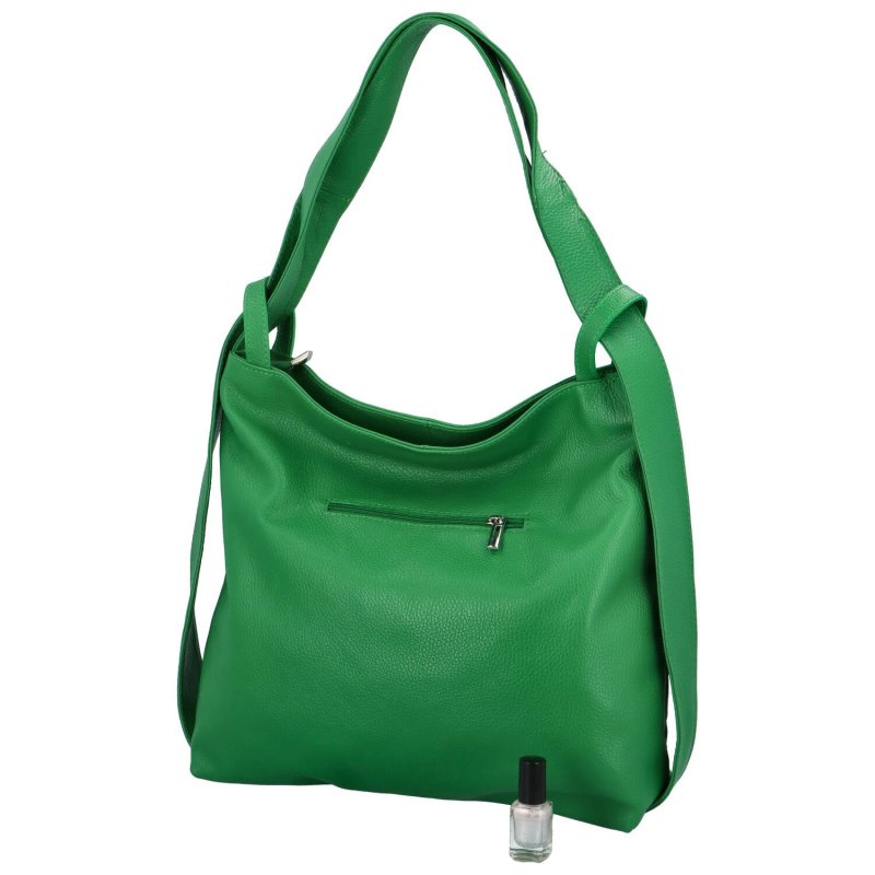 Stylová kožená kabelko/batoh Becky, zelená