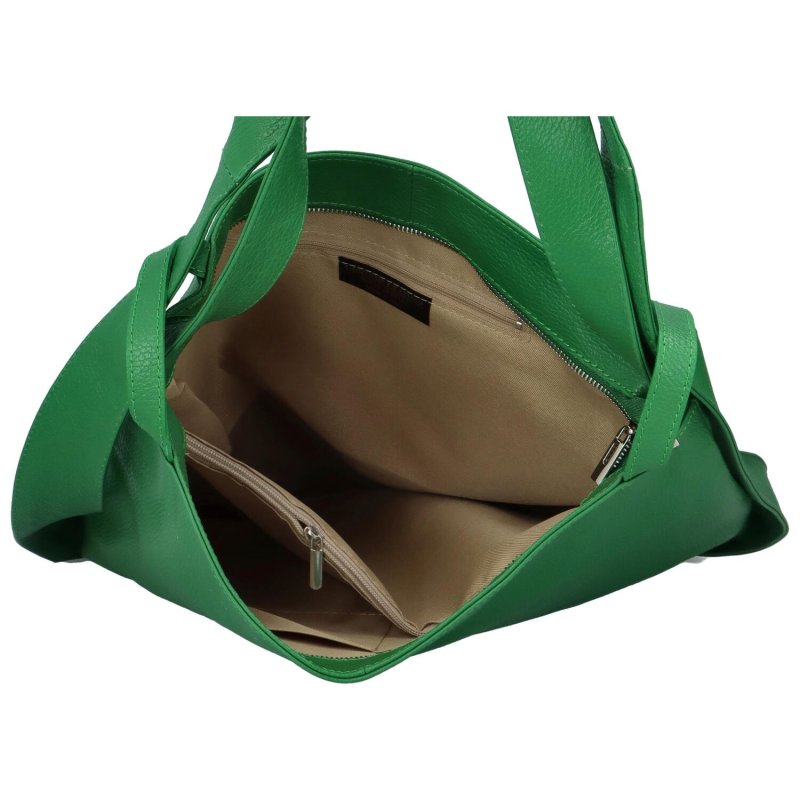 Stylová kožená kabelko/batoh Becky, zelená