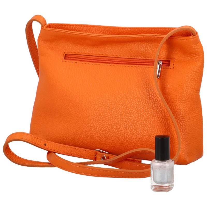 Dámská kožená kabelka Mirna, oranžová
