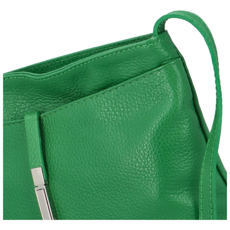 Dámská kožená kabelka Mirna, výrazná zelená