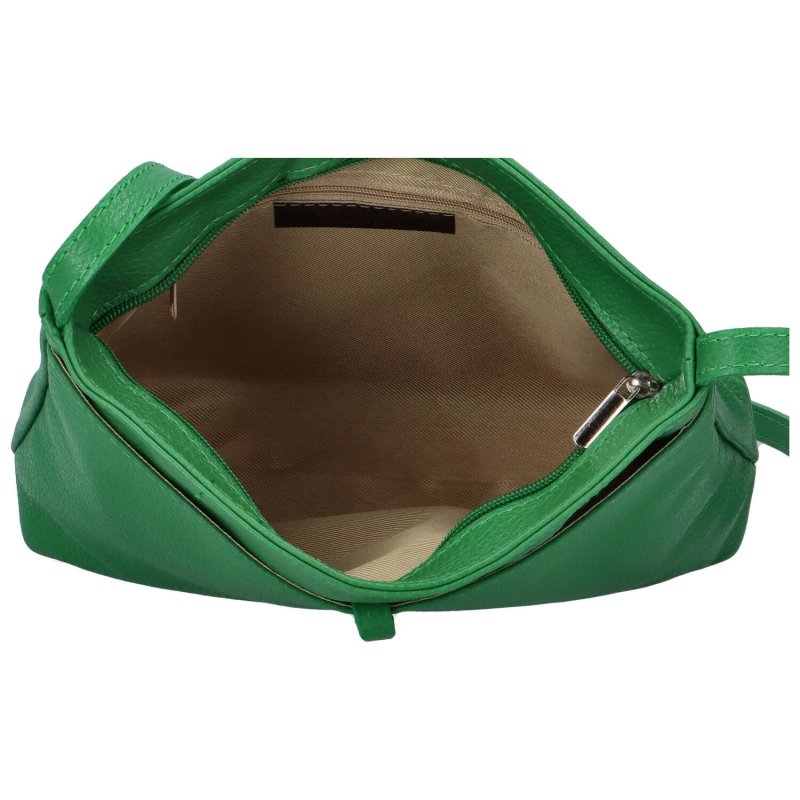 Dámská kožená kabelka Mirna, výrazná zelená
