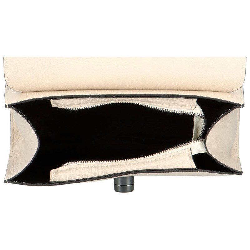 Luxusní dámská kožená kufříková kabelka do ruky Anne, béžová
