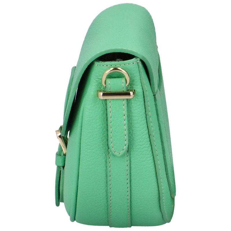 Elegantní společenská kožená kabelka Hannah, světle zelená