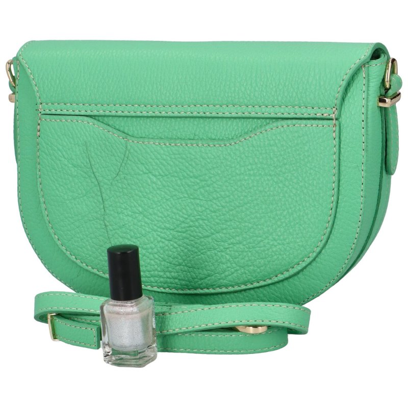 Elegantní společenská kožená kabelka Hannah, světle zelená