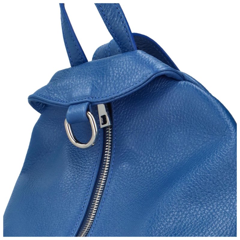 Stylový kožený dámský batoh Sonia, královská modrá