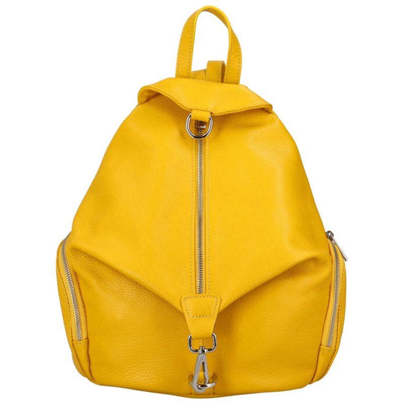 Stylový kožený dámský batoh Sonia, žlutá