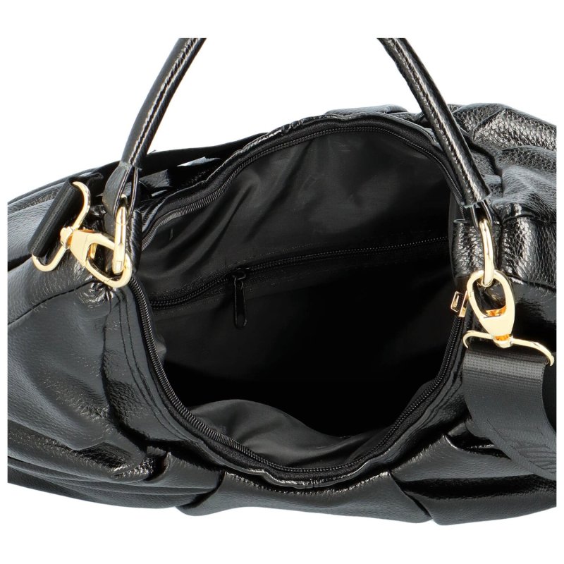 Luxusní koženková kabelka Vera, černá