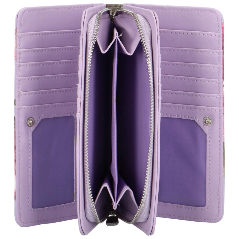 Prostorná dámská koženková peněženka Elano, fialová