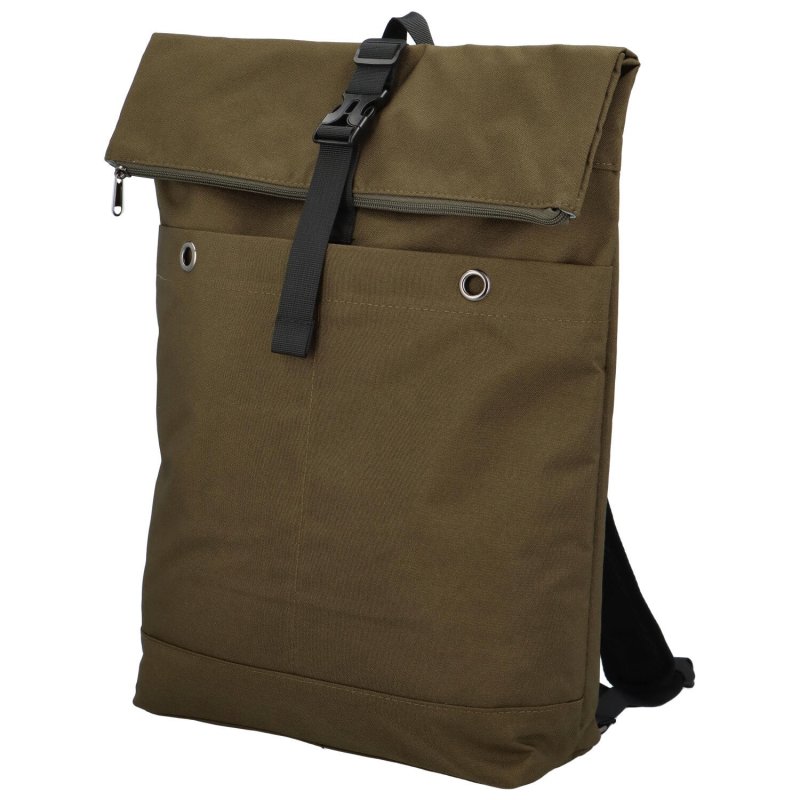 Praktický látkový batoh na notebook Lauko, khaki