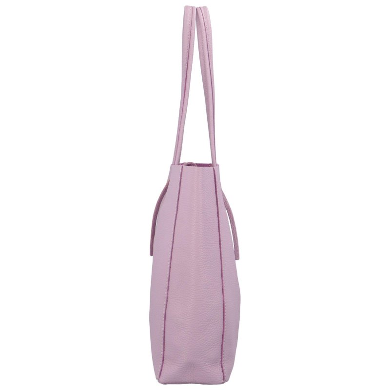 Jednoduchá kožená kabelka přes rameno Rita, fialová