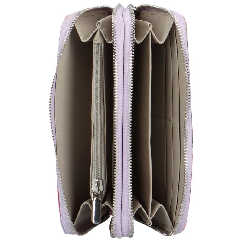 Trendy dámská peněženka na zip Teora, fialová