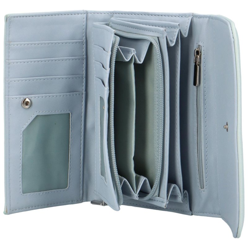 Elegantní dámská koženková peněženka Žofie, světle modrá