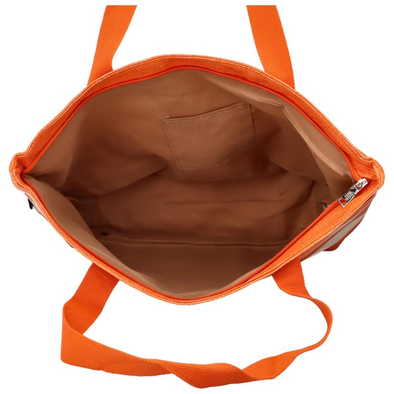 Pohodová dámská plážová taška Aneta, oranžová