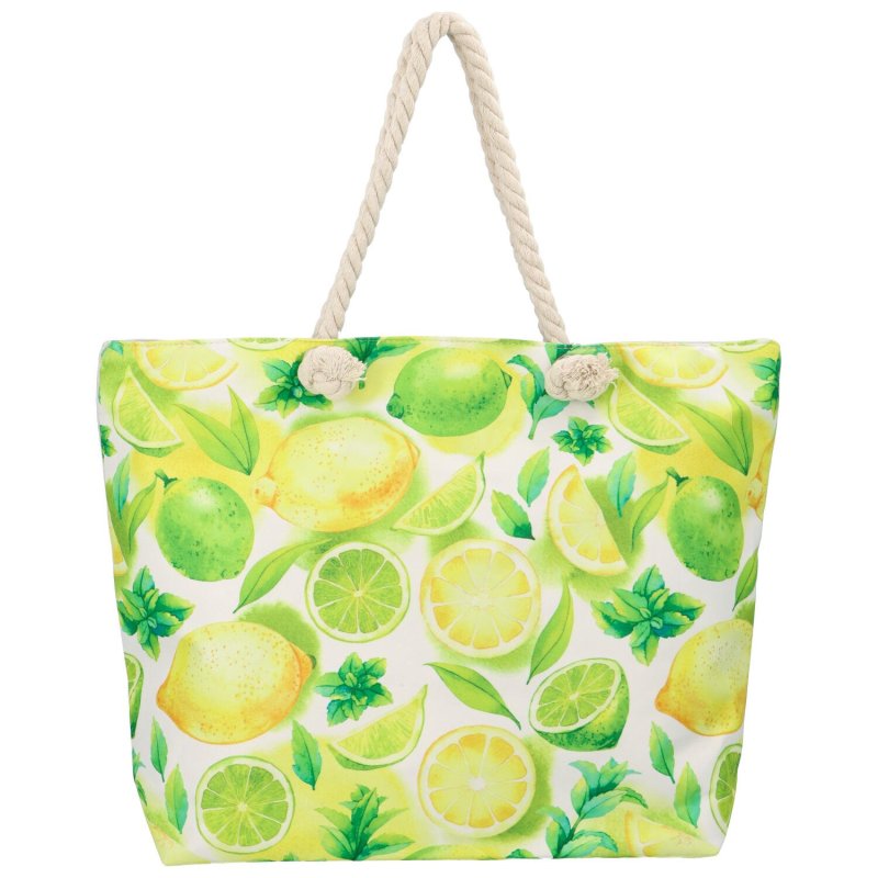 Textilní plážová taška Citronáda, mojito směs
