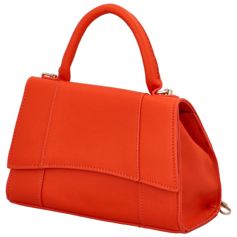 Elegantní dámská koženková kabelka do ruky Lokera, oranžová