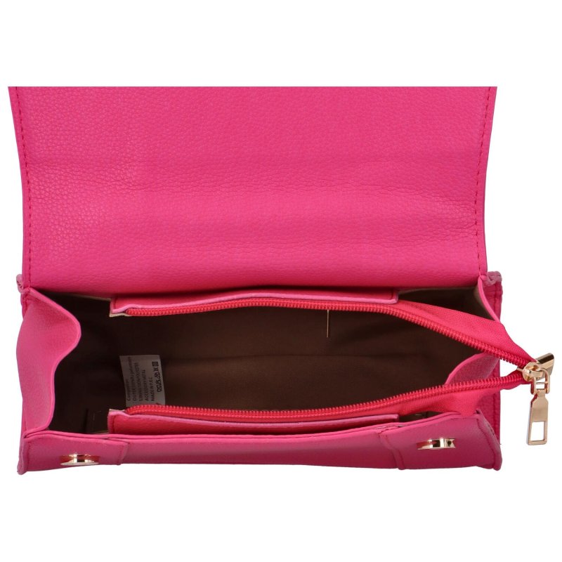 Elegantní dámská koženková kabelka do ruky Lokera, výrazná růžová