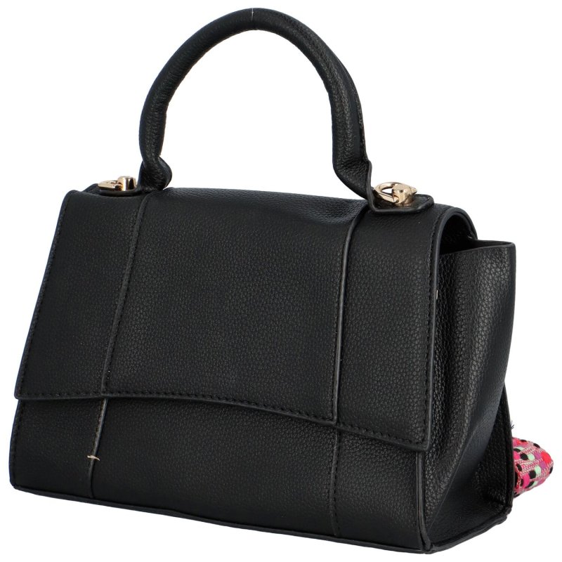 Elegantní dámská koženková kabelka do ruky Lokera, černá