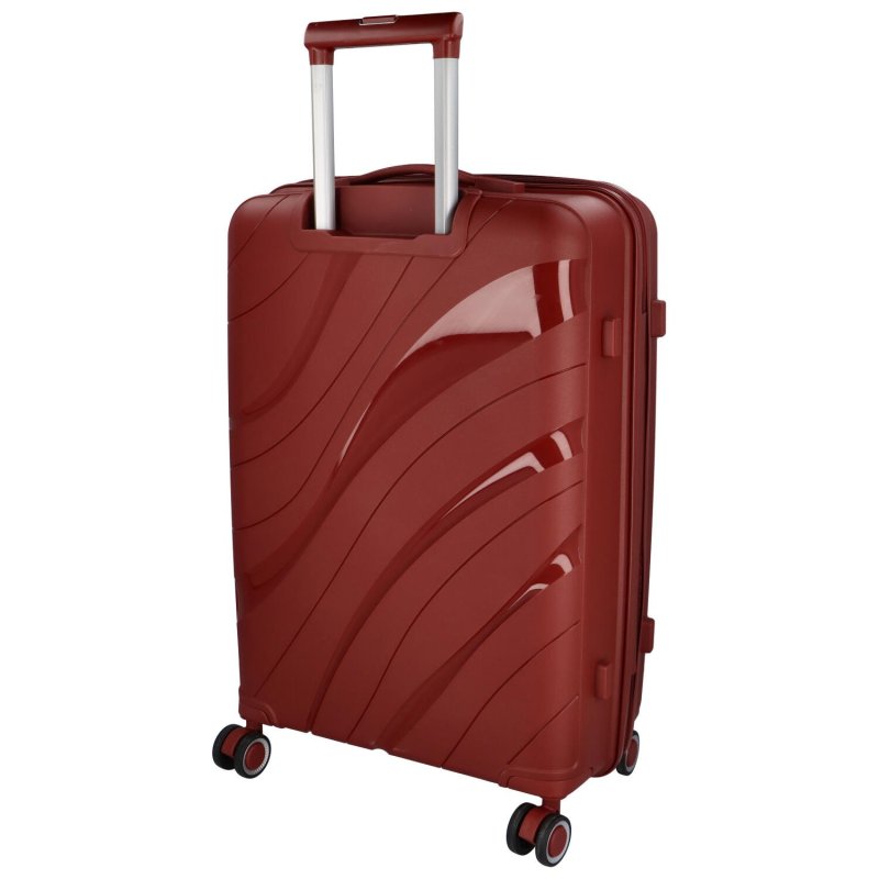 Cestovní plastový kufr Voyex velikosti S, vínový