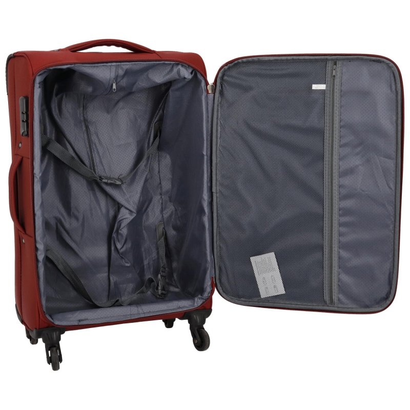 Ultralehký textilní kufr AirPack vel. S, červený