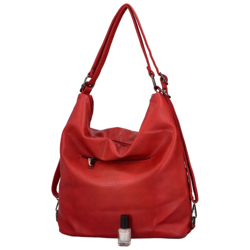 Stylová dámská kabelka/batoh Perino, tmavě červená