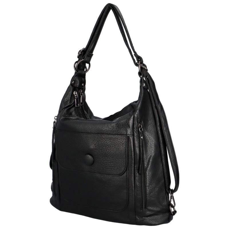 Trendová dámská kabelka/batoh Retion, černá