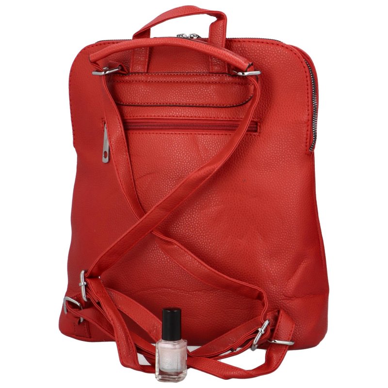 Trendový dámský batoh Trumio, červená
