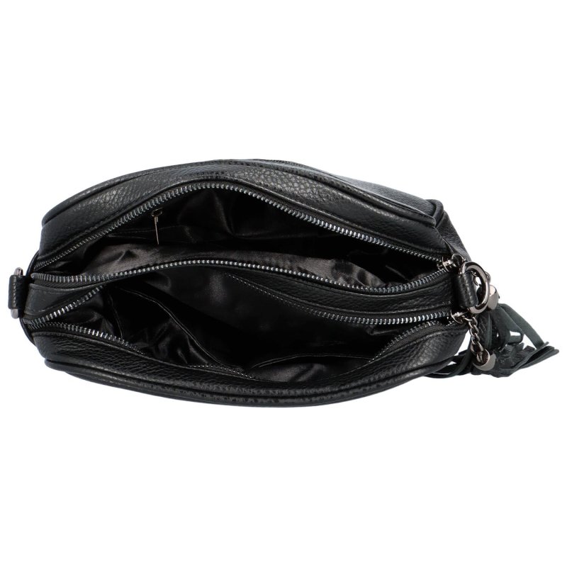 Trendová dámská crossbody kabelka Lupina, černá