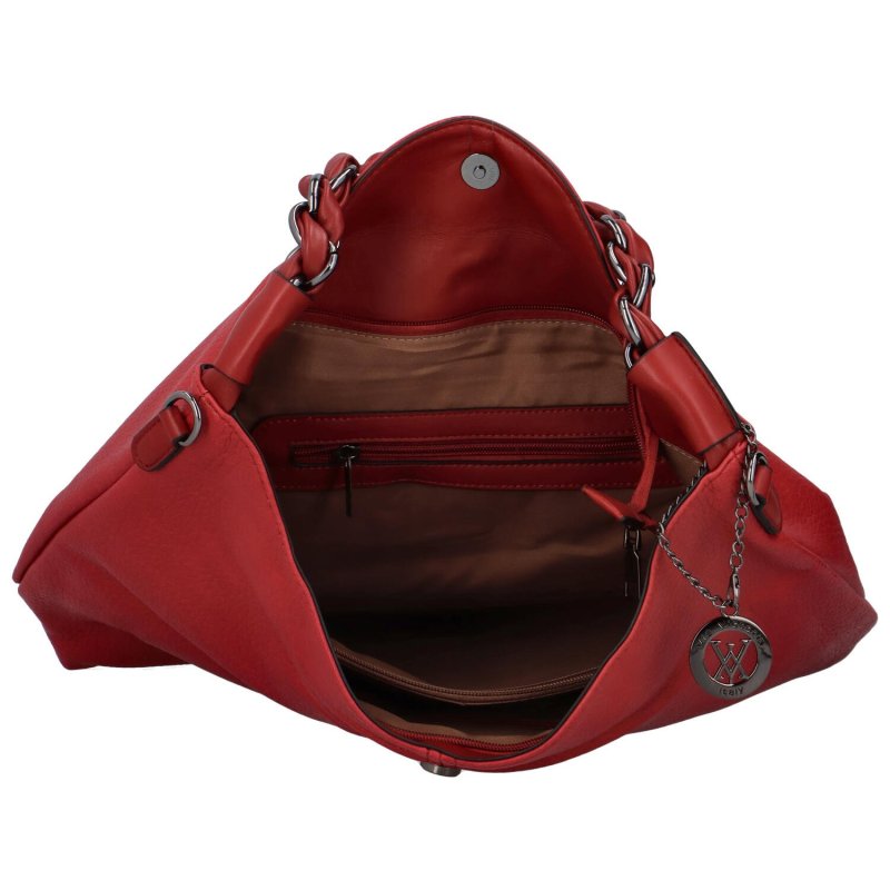 Trendová dámská kabelka Retiva, červená