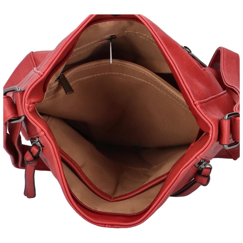Trendová dámská crossbody kabelka Alena, červená