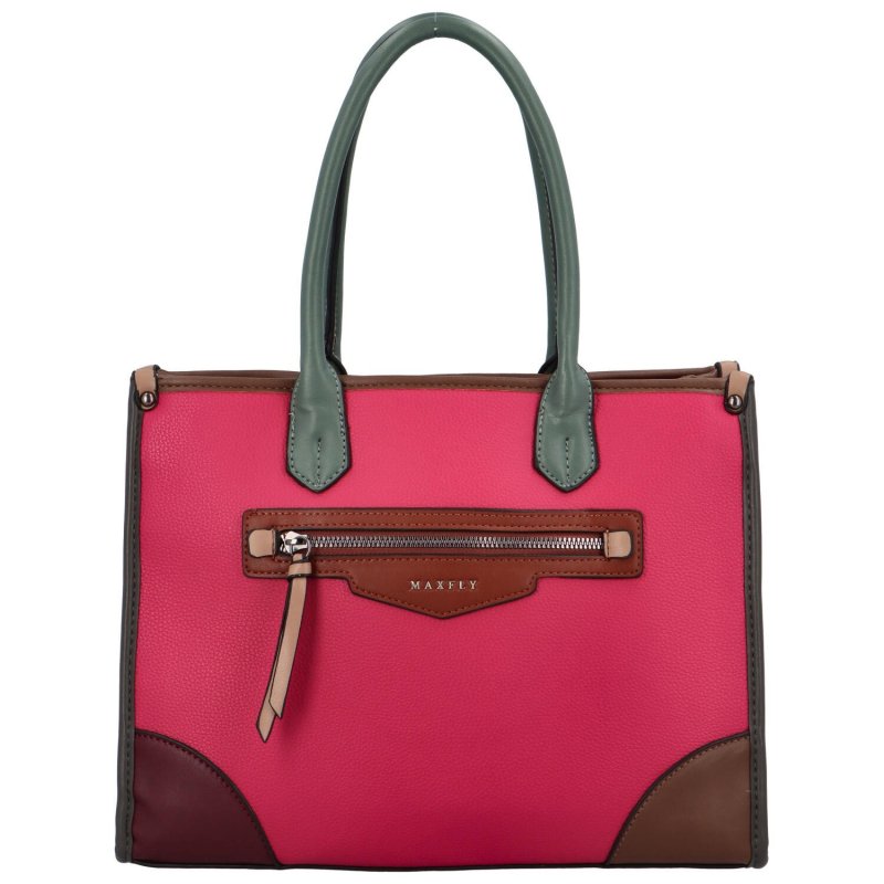 Trendová dámská kabelka do ruky Etela, výrazná růžová