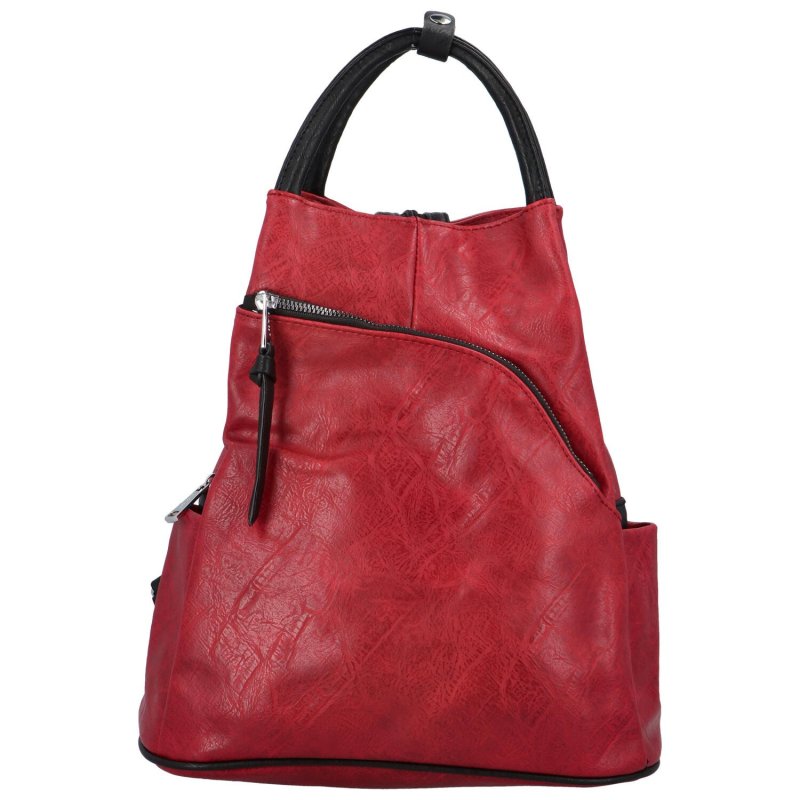 Trendový dámský batoh Zuela, červená
