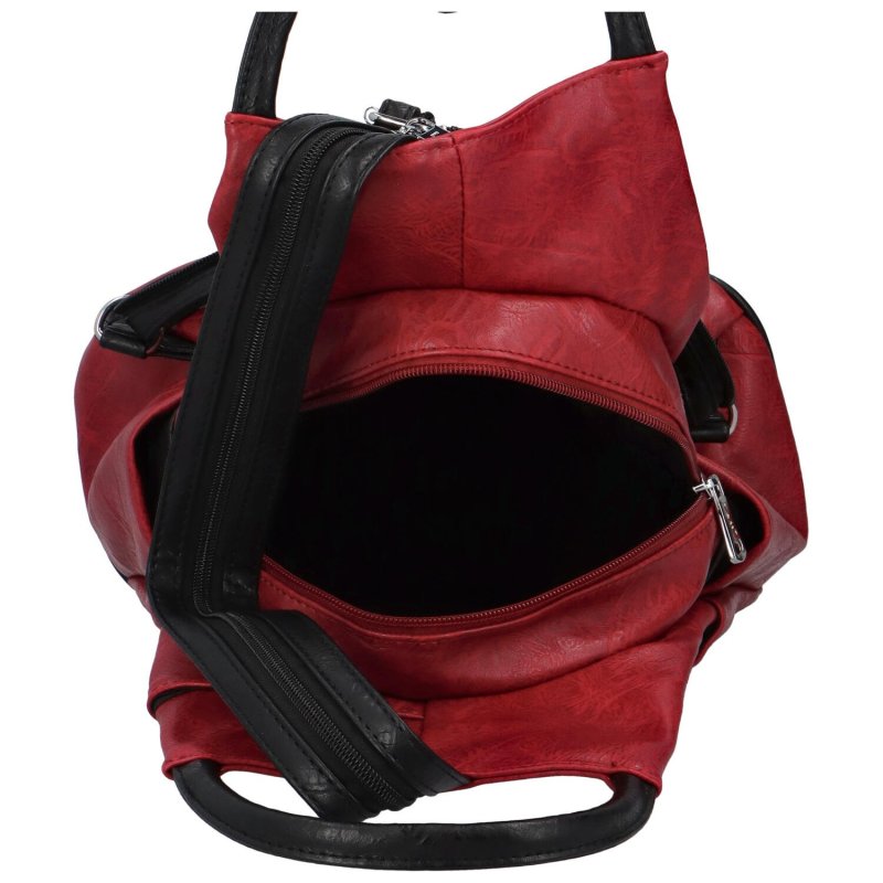 Trendový dámský batoh Zuela, červená